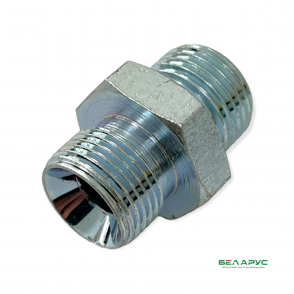 Штуцер ввертный насоса дозатора МТЗ (М22хМ20) М20х1,5-G1/2 ( Ф80-3407134 )