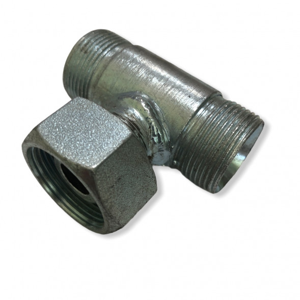 Тройник 32/32/32 с гайкой резьба 27*1,5/27*1,5