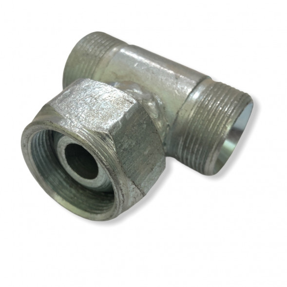 Тройник 36/36/36 с гайкой резьба 30*1,5/30*1,5